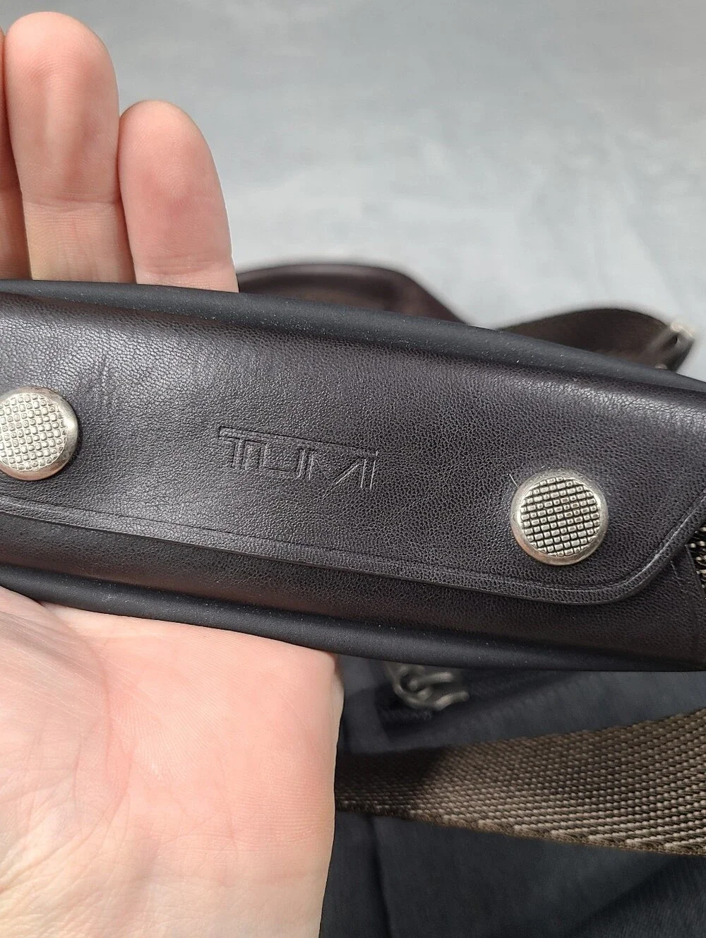 TUMI Alpha Bravo Men's Andersen Slim Commuter Brief Bag Grey